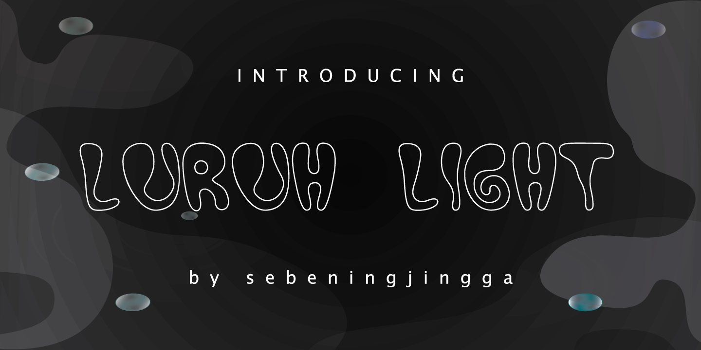 Przykład czcionki Luruh Light Regular